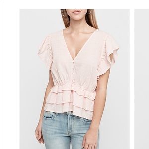 Tiered Button Front Top